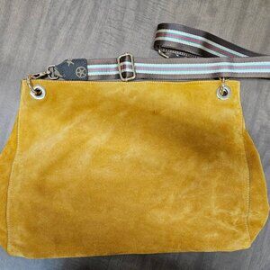 Mark & Graham Gold Suede Hobo